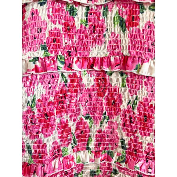 SHOW ME YOUR MUMU Stella Smocked Floral Midi Dress Medium M - Picture 9 of 9